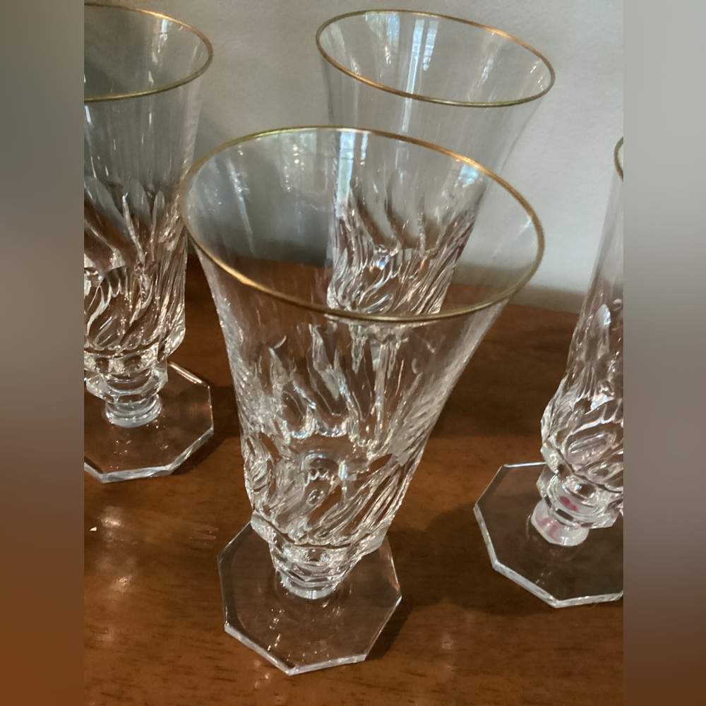 SOLD!Four Antique Pressed Glass Water Glasses